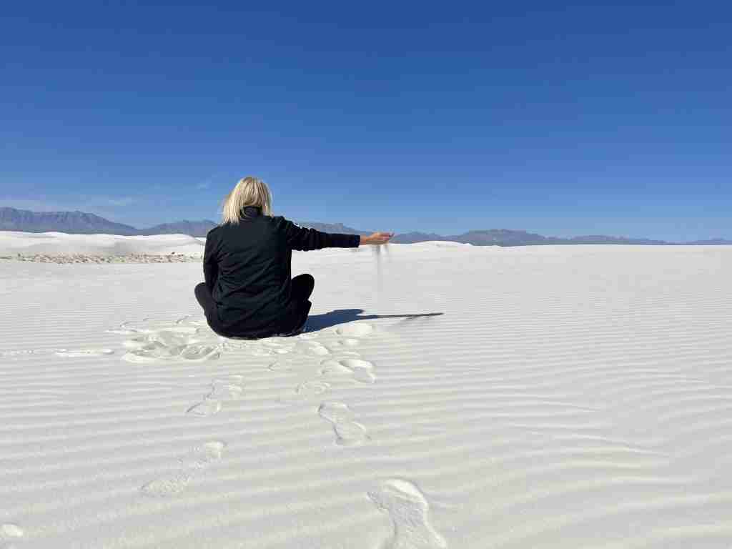 Playing at White Sands National Park