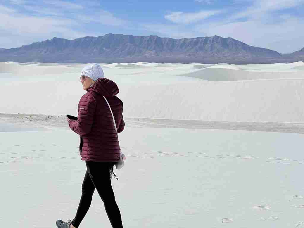 White Sands National Park white sands and mountains