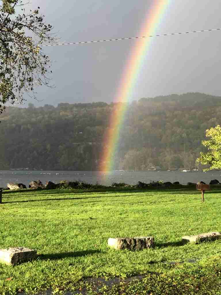 Rainbow at Seneca Lake, NY