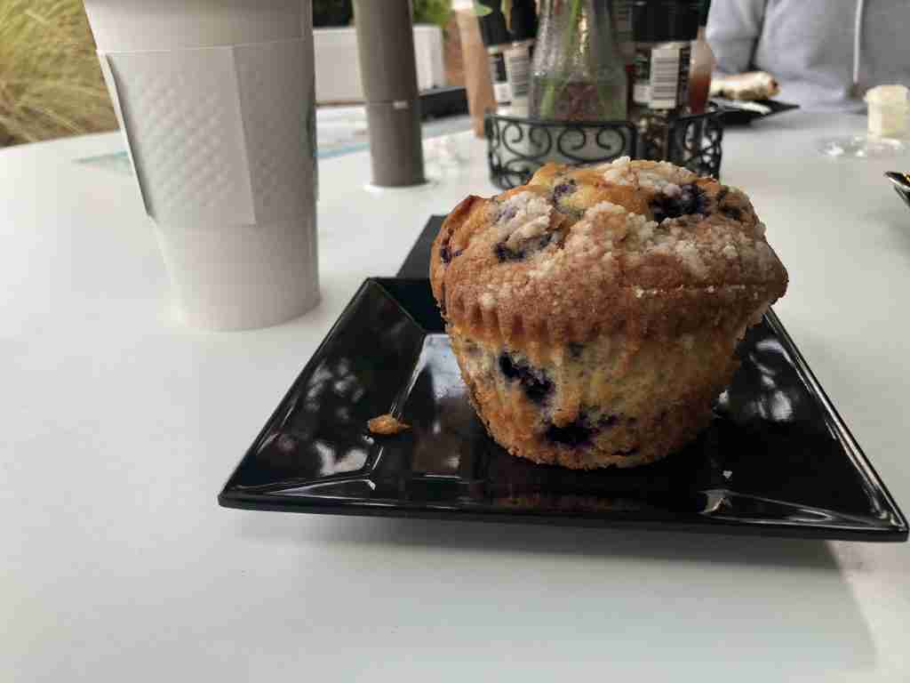 Blueberry muffin from Carolina Coffee & Crumbs
