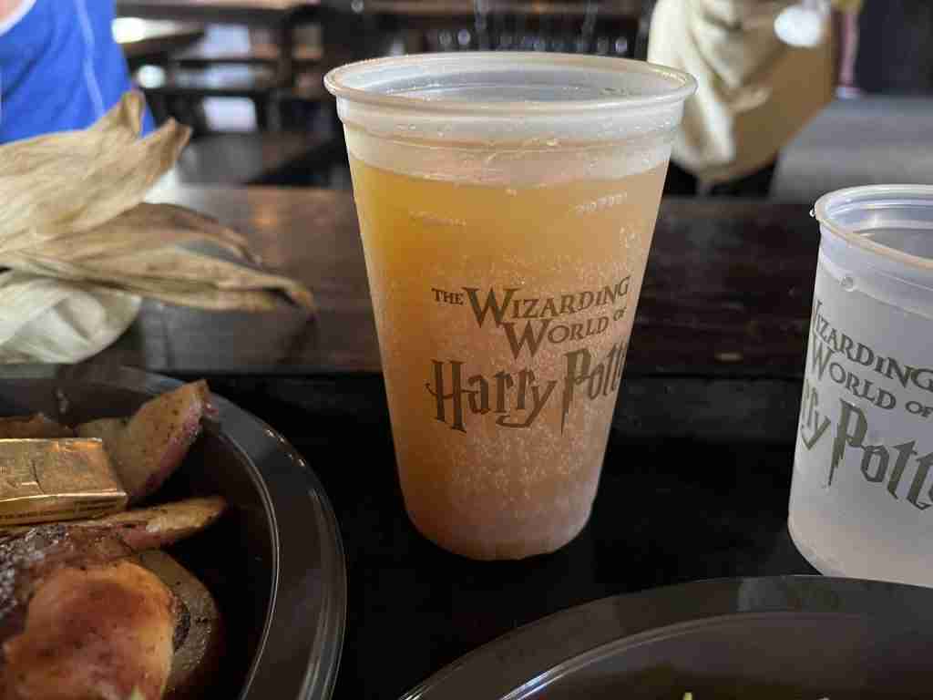 Pumpkin fizz at Three Broomsticks