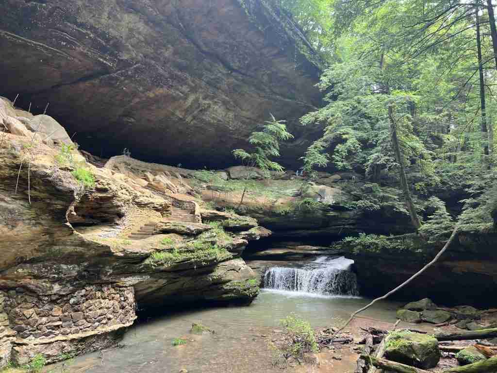 Old Man's Cave & Middle Falls in Hocking Hills