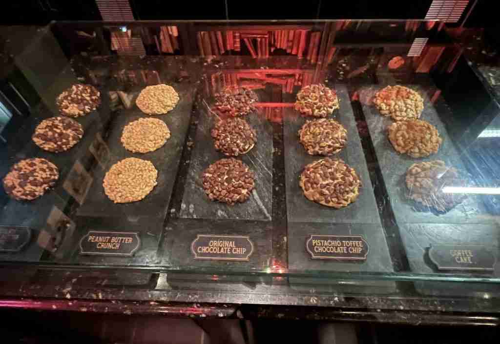 Cookies in bakery case at Gideon's