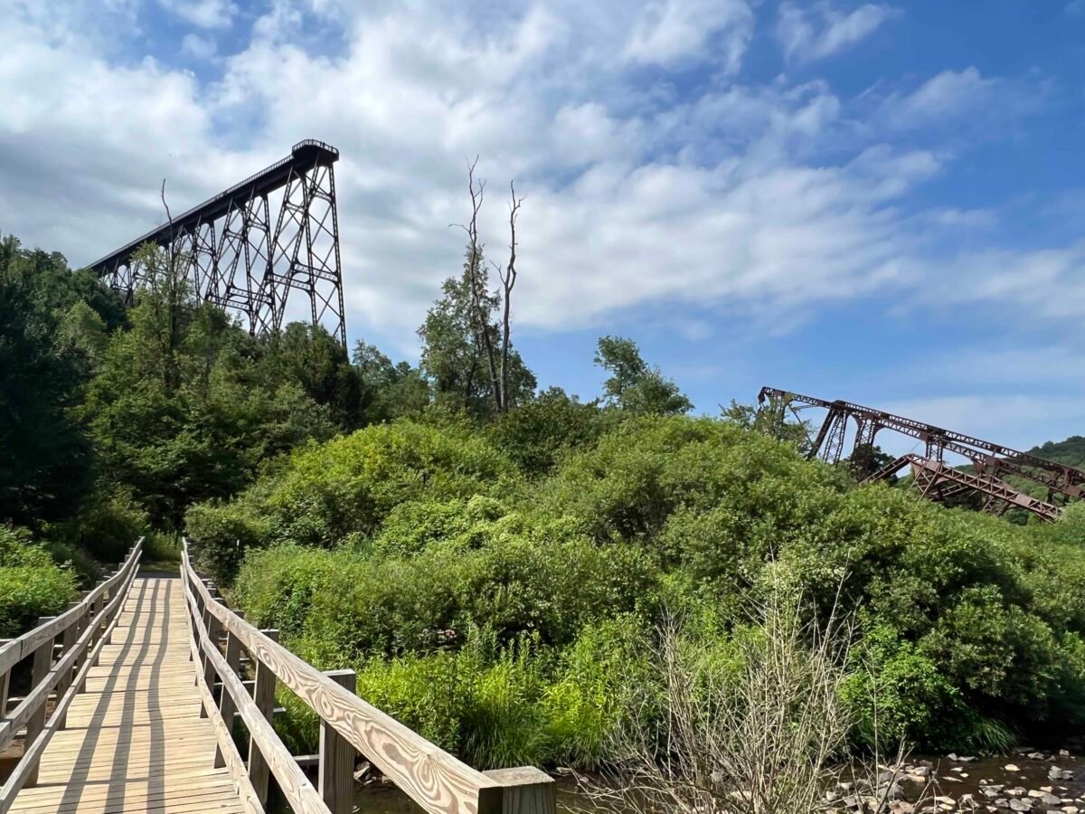 View of Kinzua Bridge from the gorge.