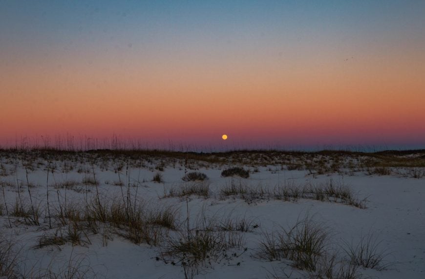 sunset at Gulf Islands National Seashore