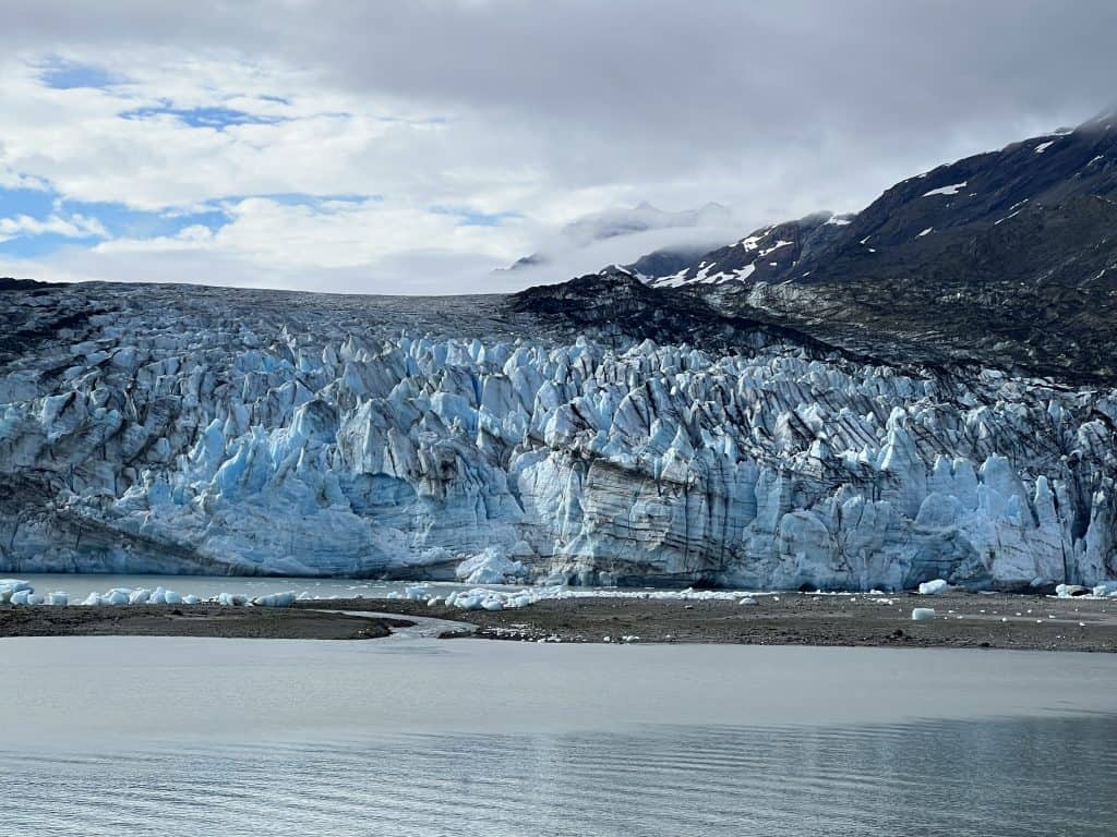 Blue glacier ice in Glacier Bay