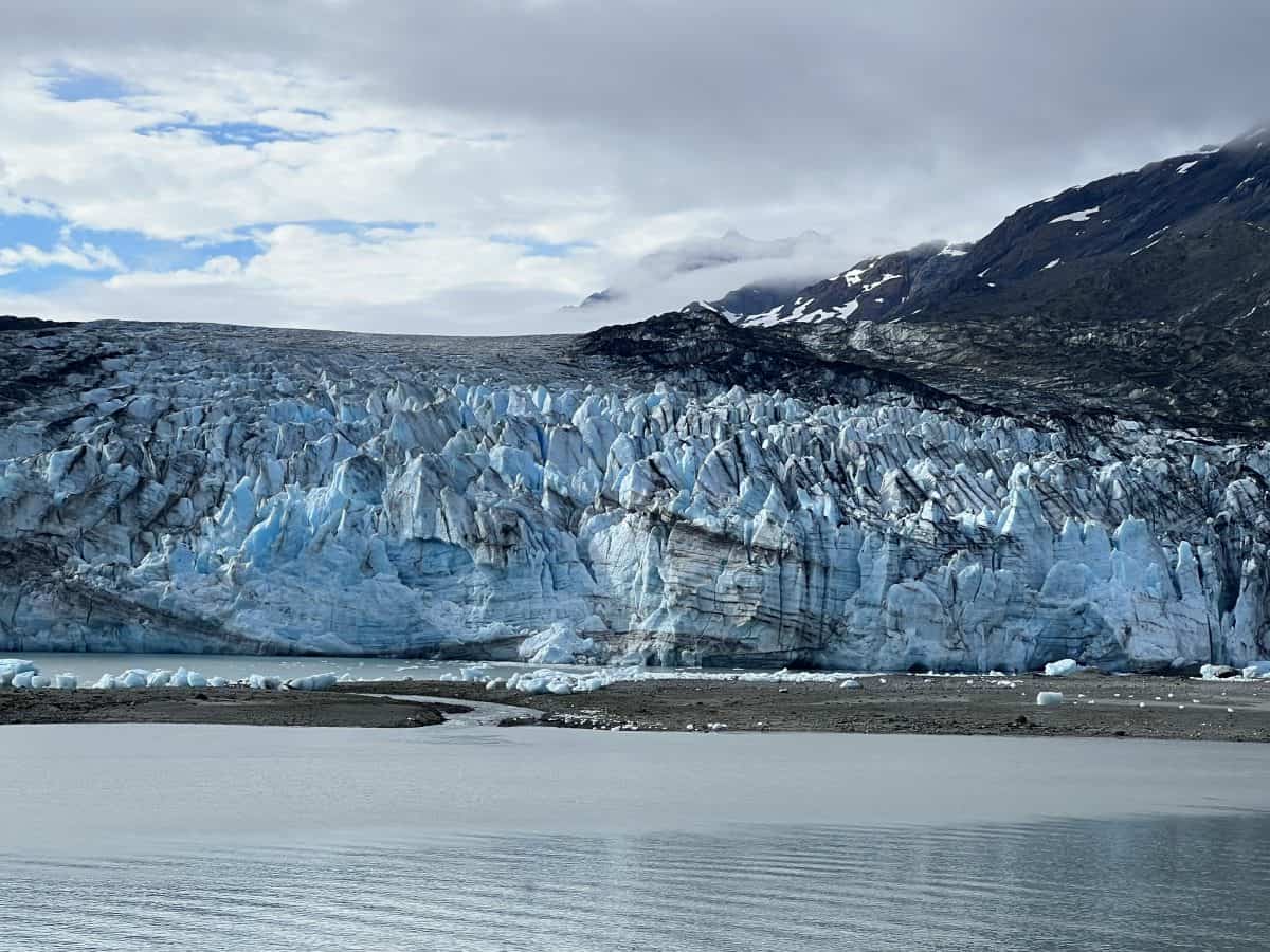 Blue glacier ice in Glacier Bay