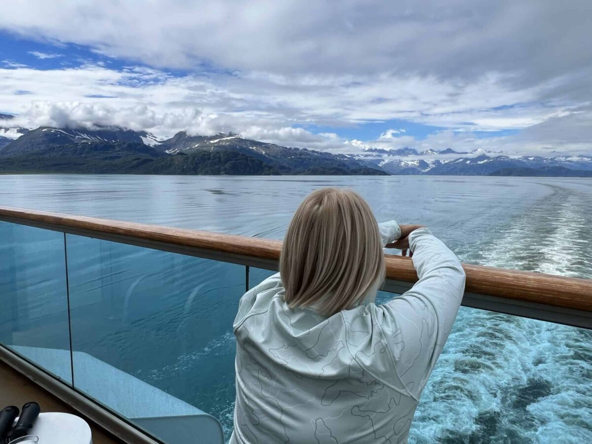 View of Glacier Bay from a cruise ship