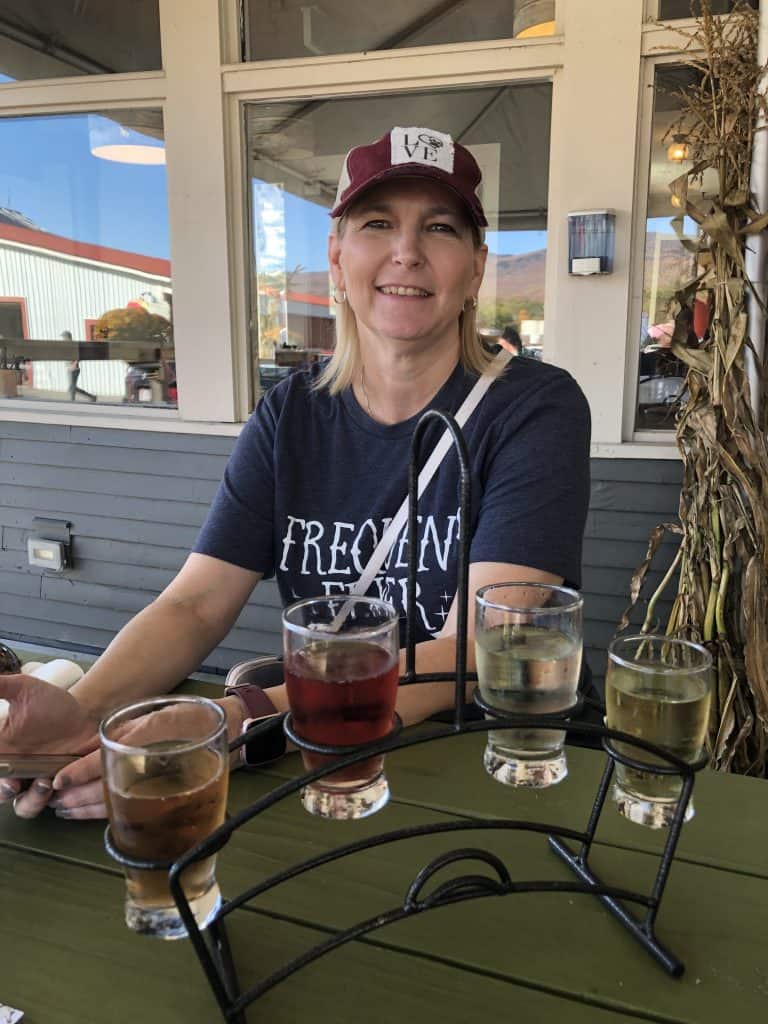hard cider flight at Cold Hollow Cider Mill