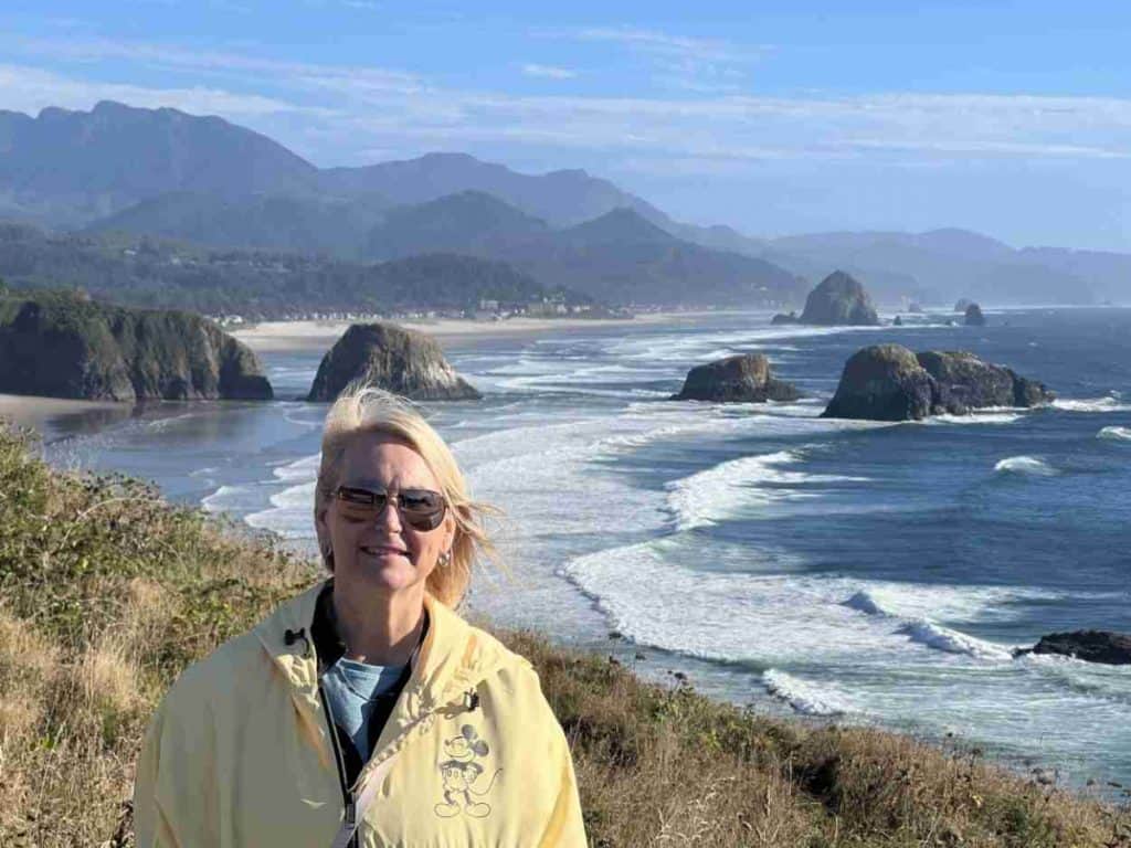 Ecola State Park with view of Haystack Rock