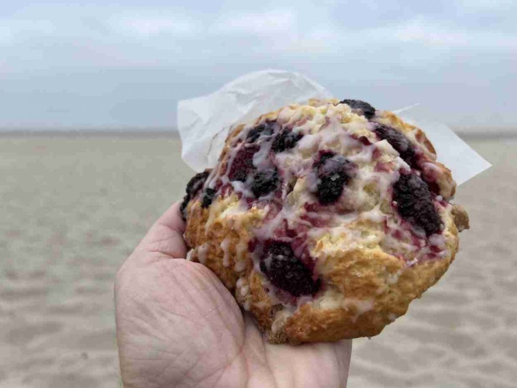 Marionberry scone from Cannon Beach Bakery
