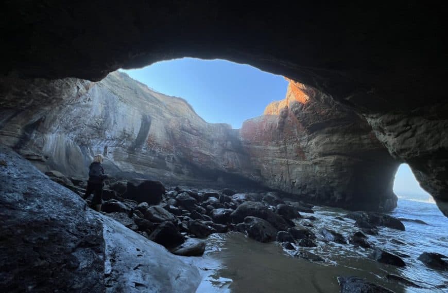 View of Devils Punchbowl from below