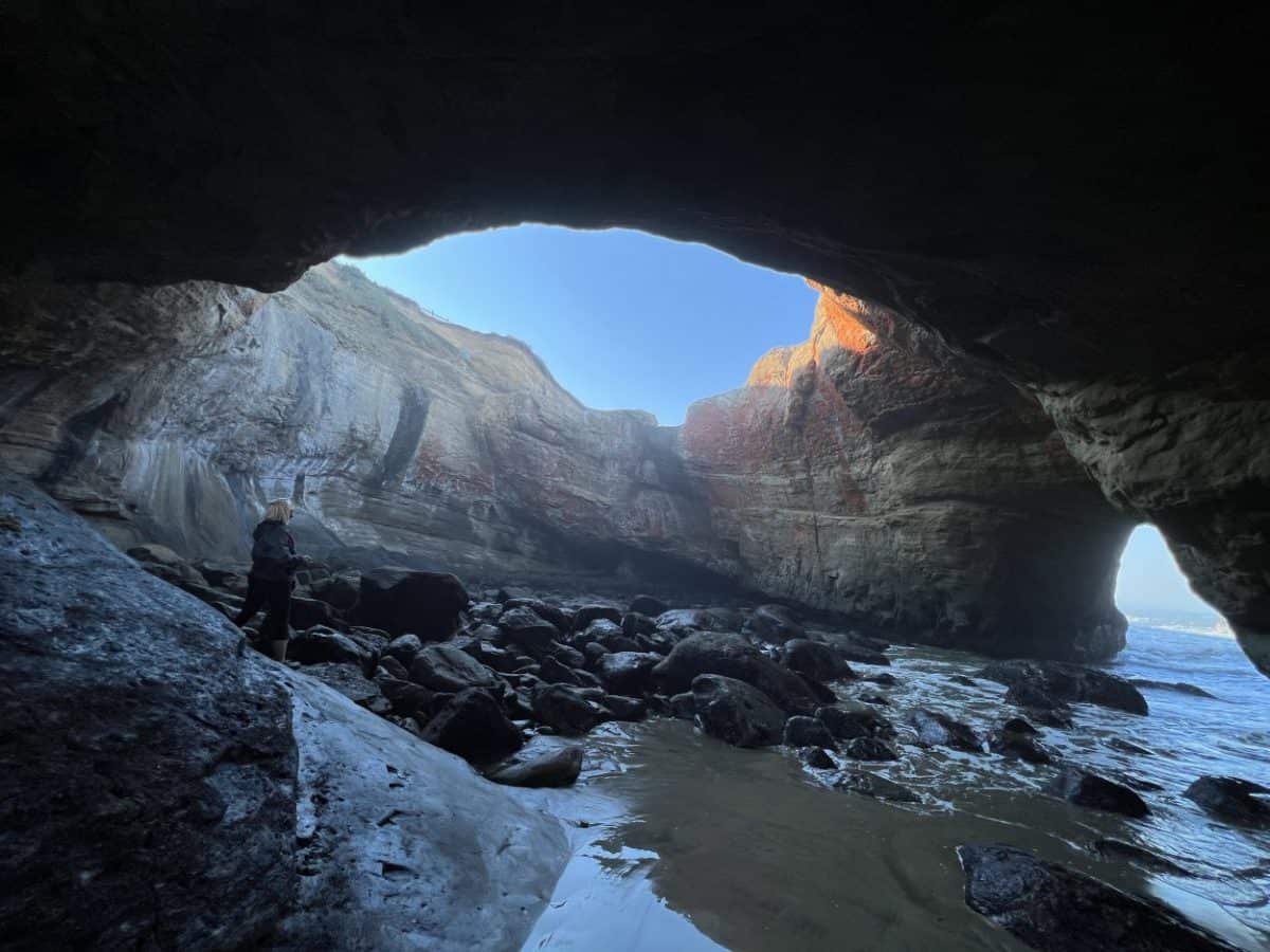 View of Devils Punchbowl from below
