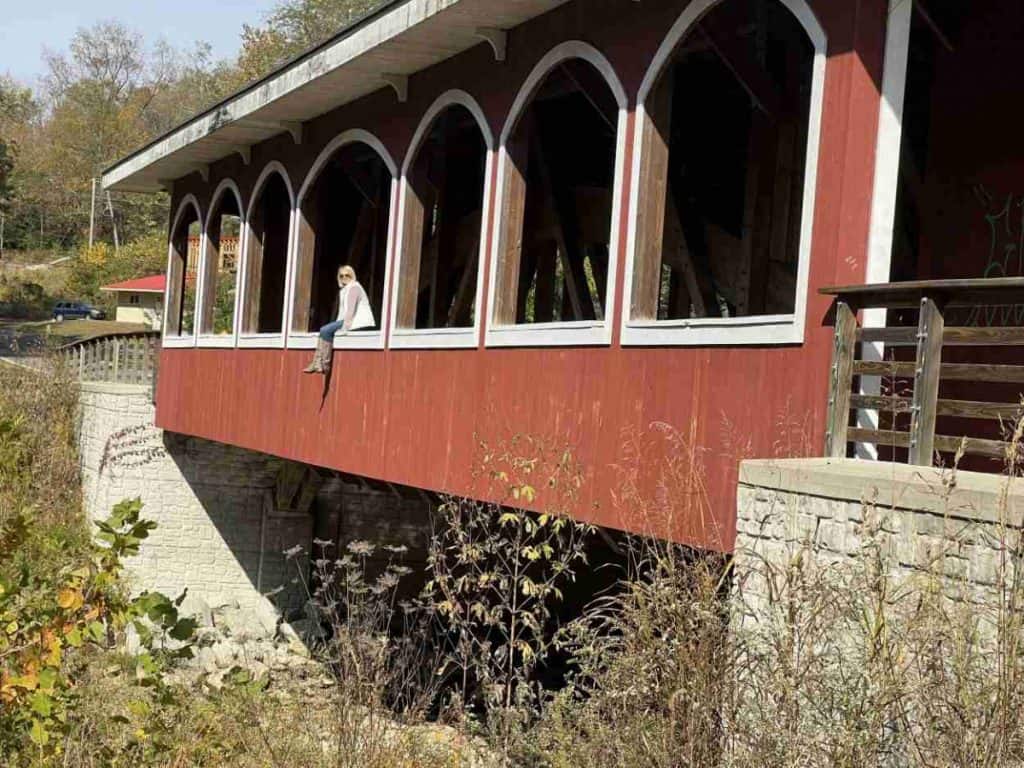Covered bridge in Hueston Woods State Park near Oxford, Ohio