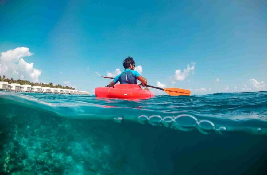kayaking in the ocean