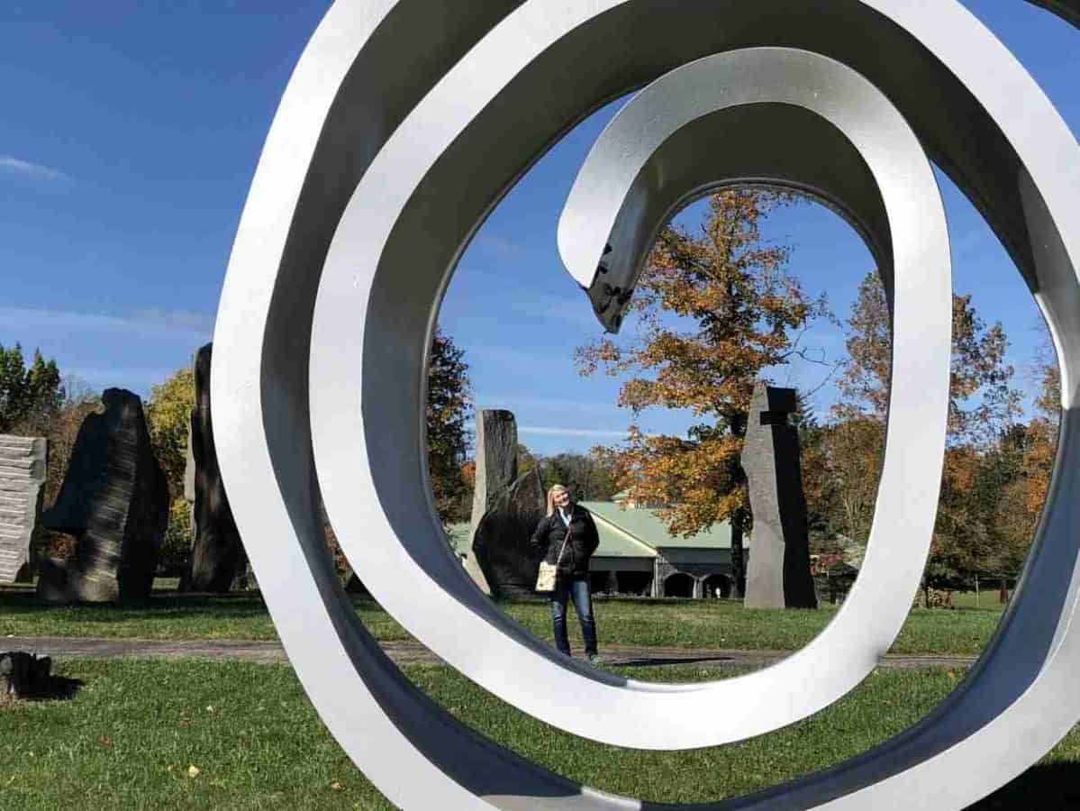 sculptures in Pyramid Hill in Hamilton, Ohio