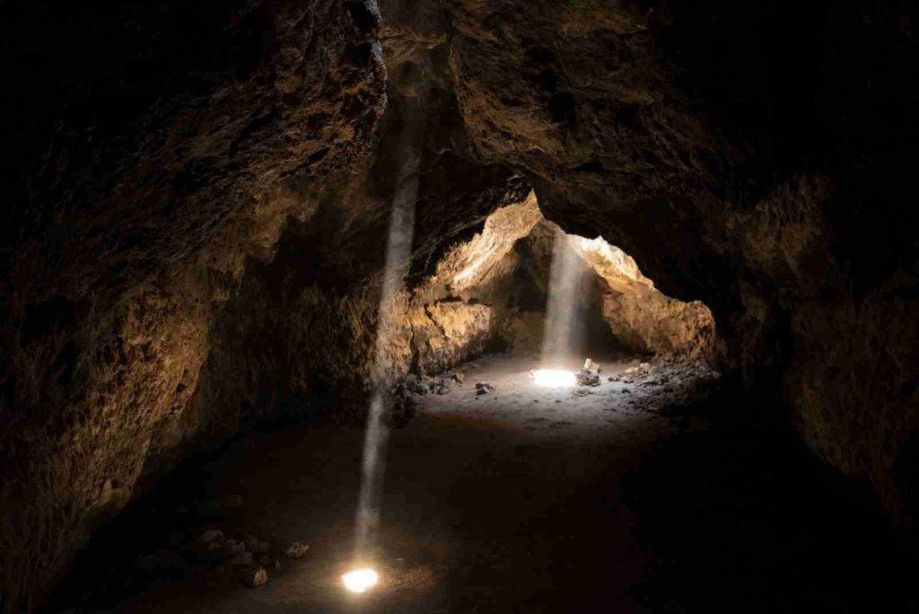 photo of light towards inside of cave
