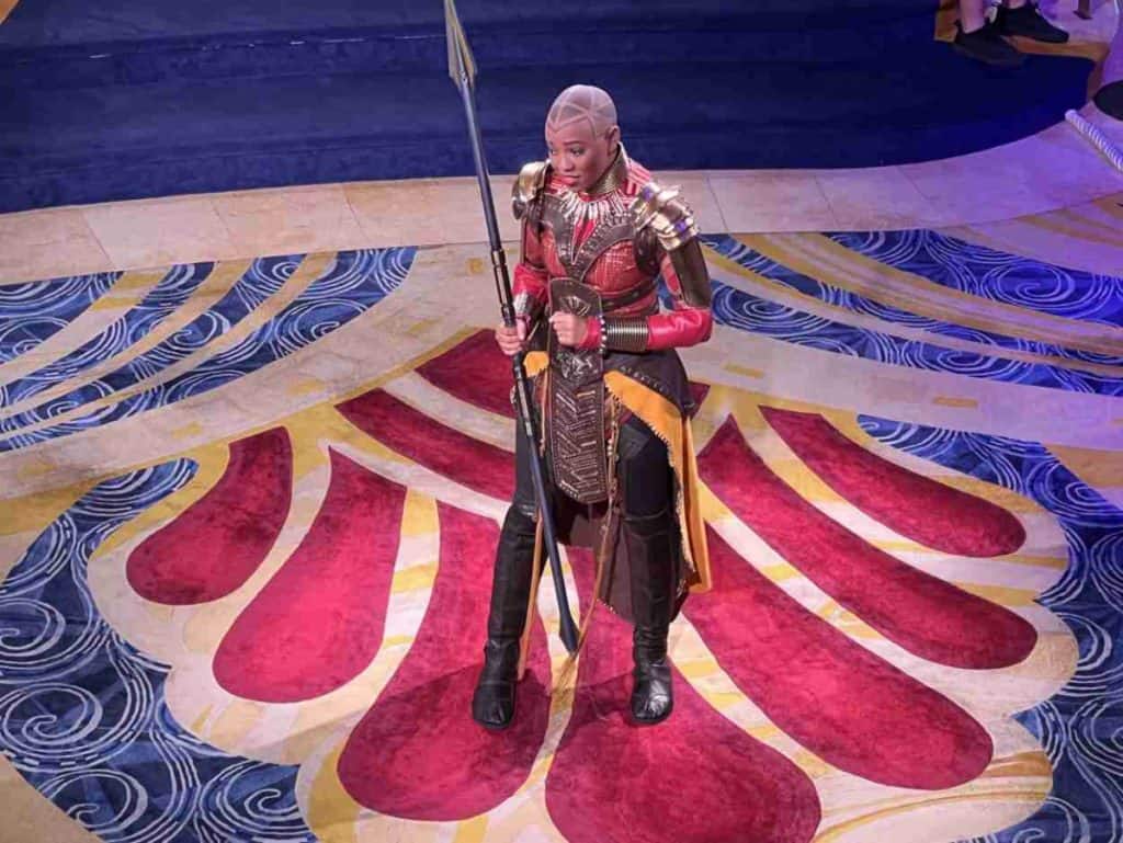 Okoye on Disney cruise
