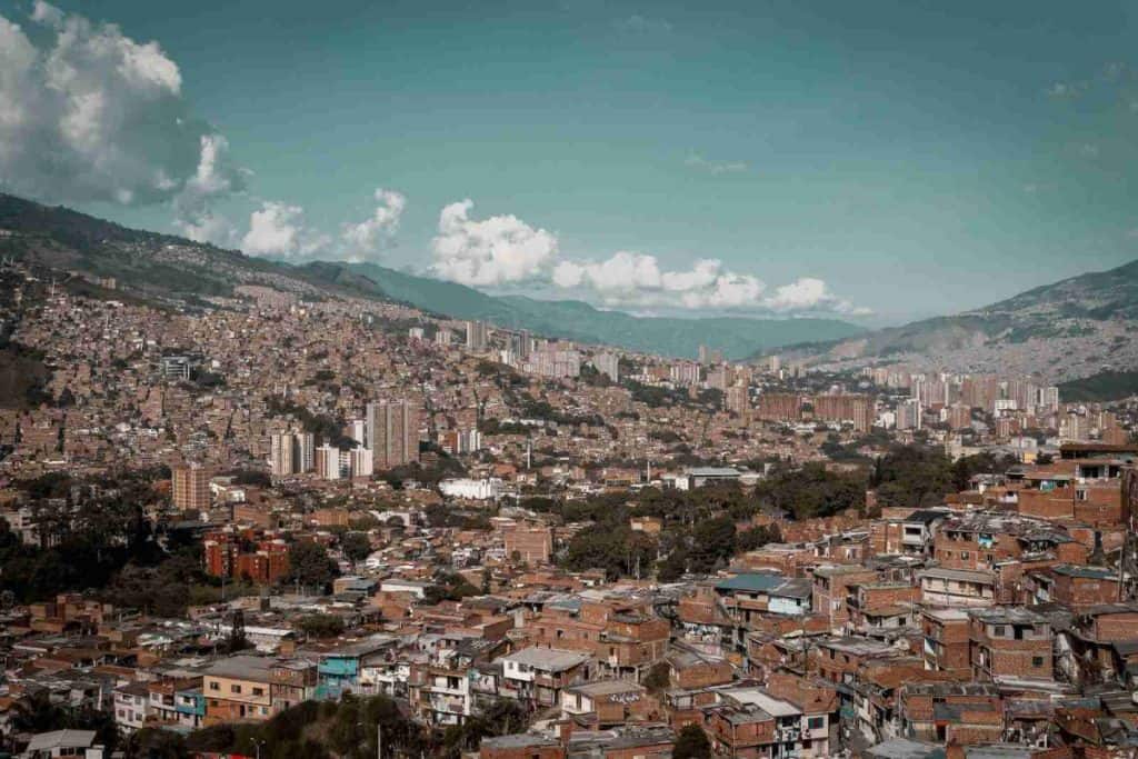 aerial view of city buildings during daytime in Medellin
