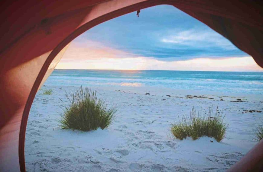 beach camping