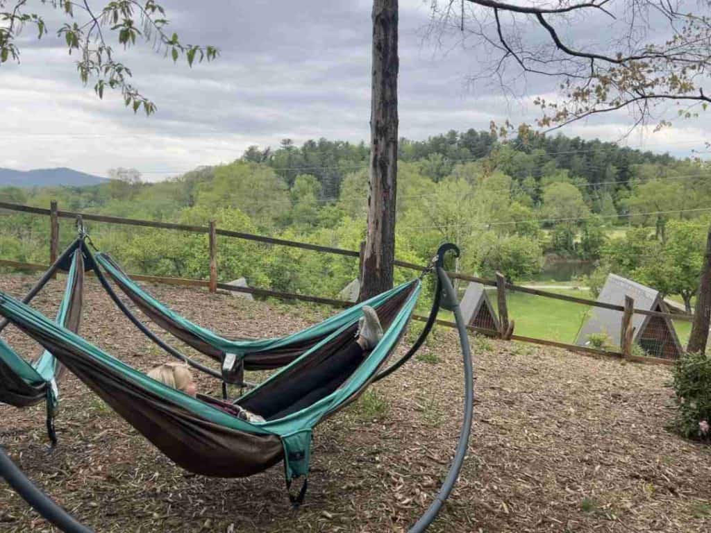 hammock in the Meadow at Wrong Way Campground
