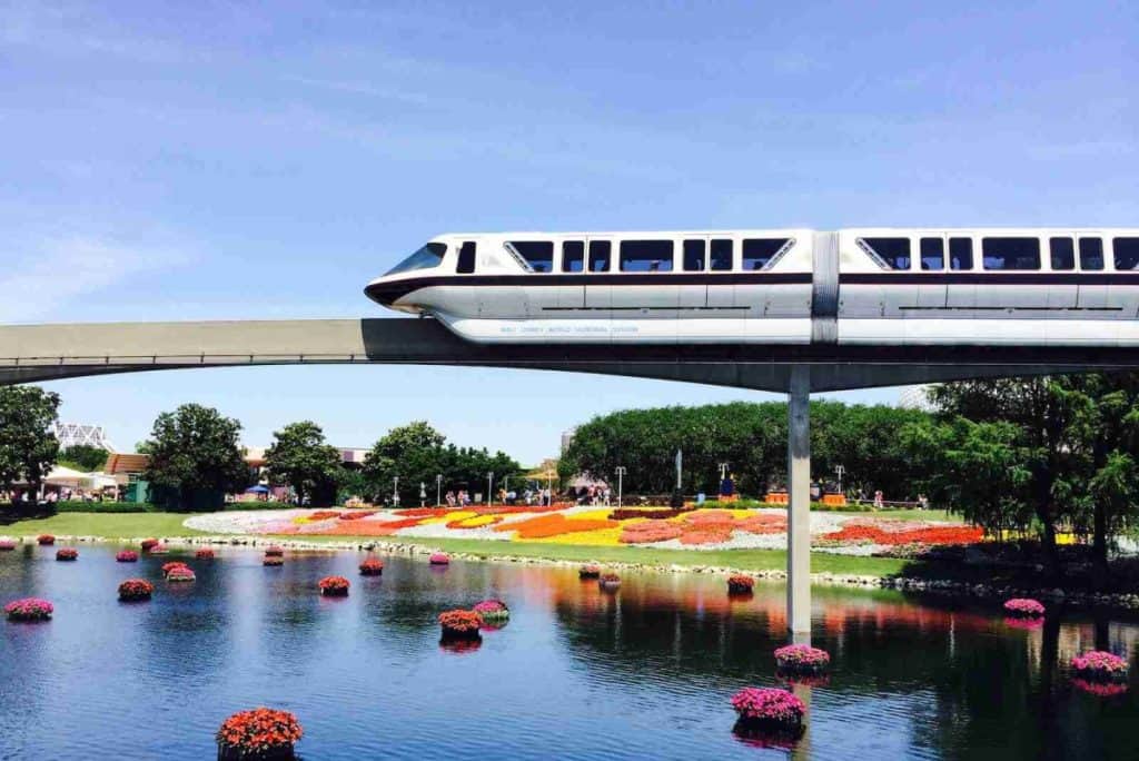 white train and bridge