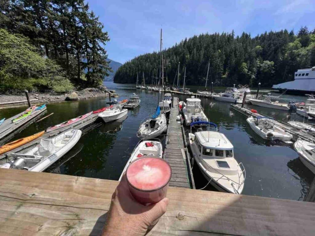 boats and kayaks in Snug Cove Marina