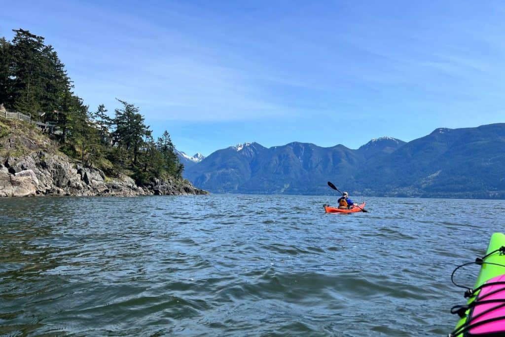 Things to do on Bowen Island - kayaking in Howe Sound