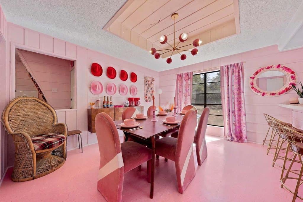 Pink A-frame inspired by Barbie
