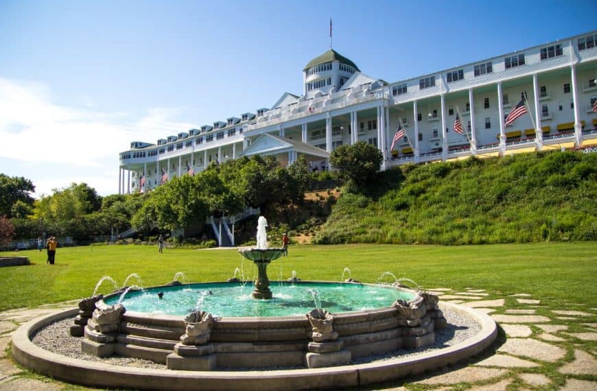 Fountain at Grand Hotel Mackinac Island