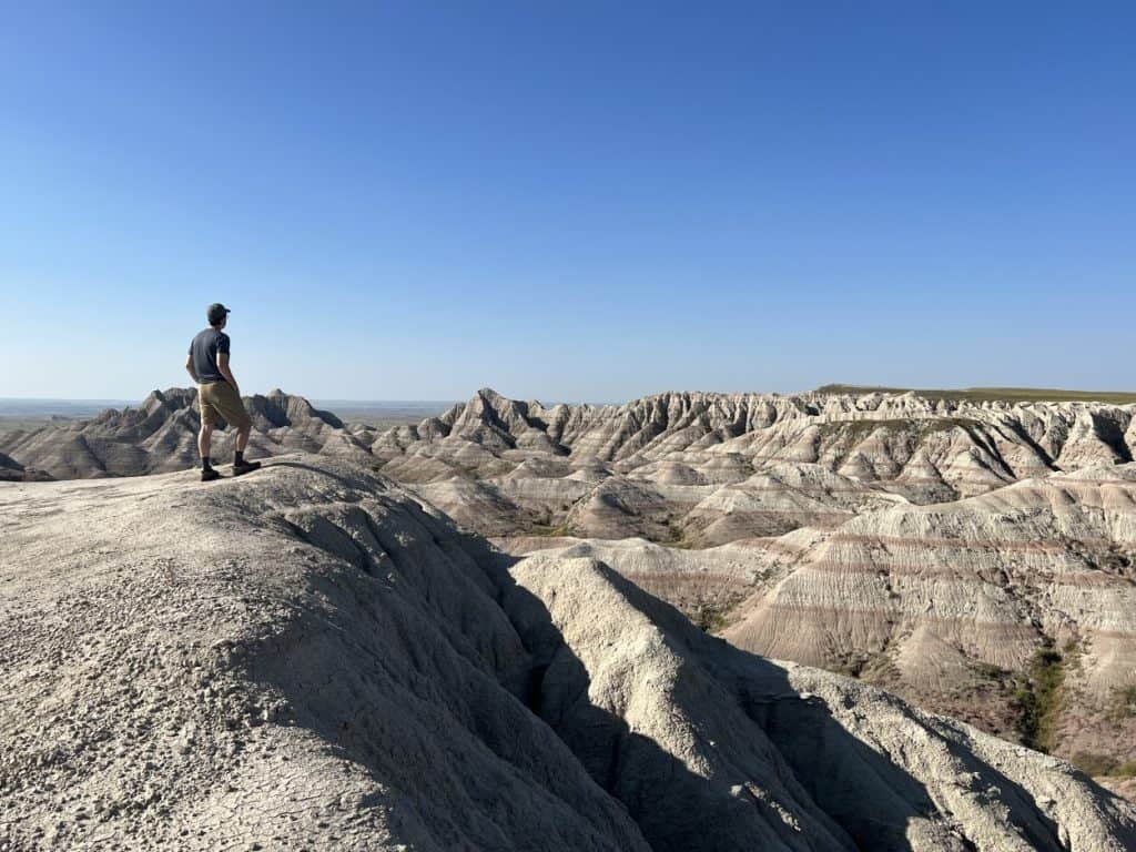 Looking out at the Badlands