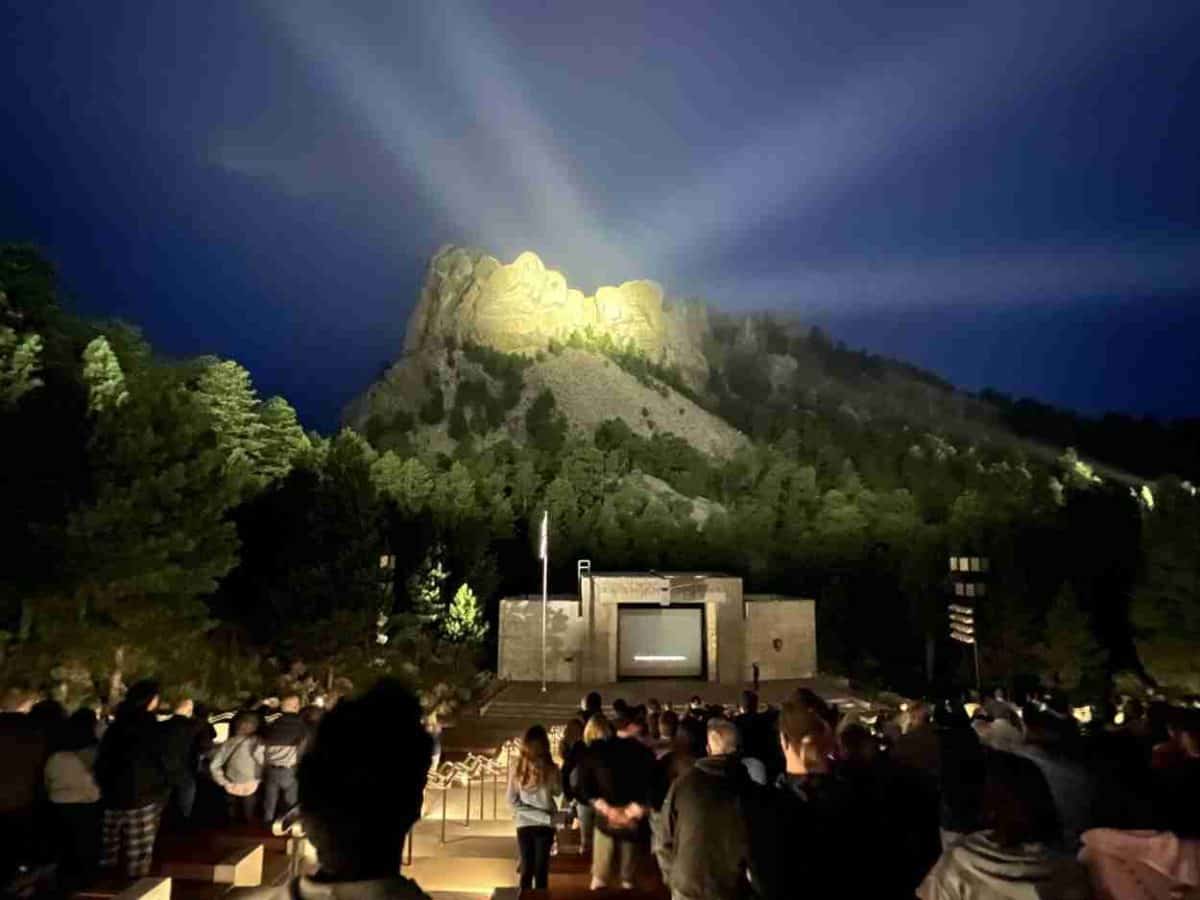 Mount Rushmore Evening Lighting Ceremony