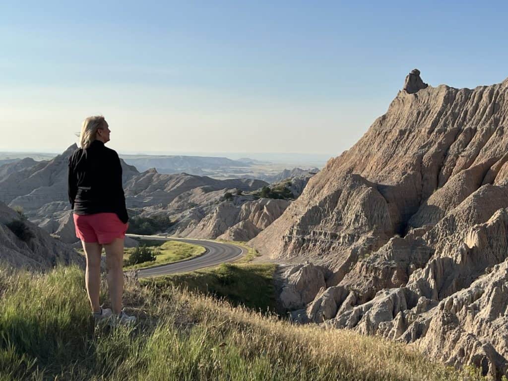 View of Badlands Loop Road from Ancient Hunters Overlook