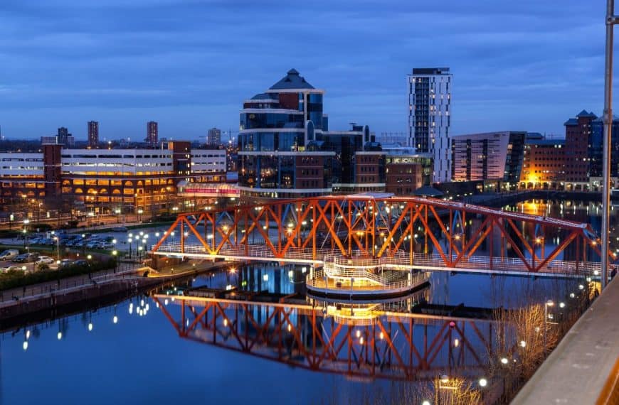 Salford Quays in Manchester, UK
