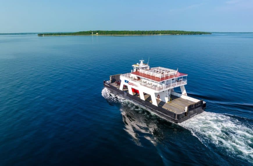Washington Island Ferry heads to the island