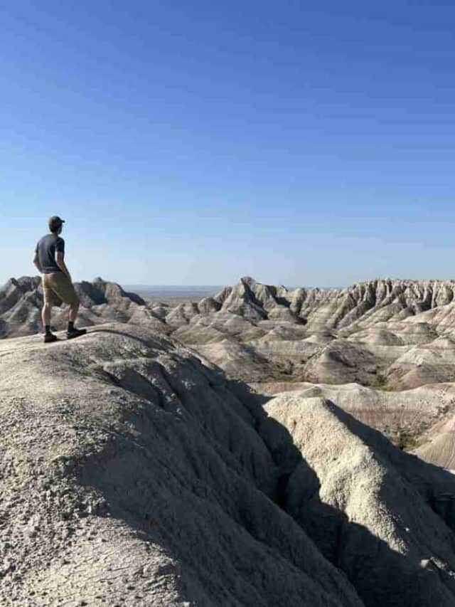 Looking out at the Badlands