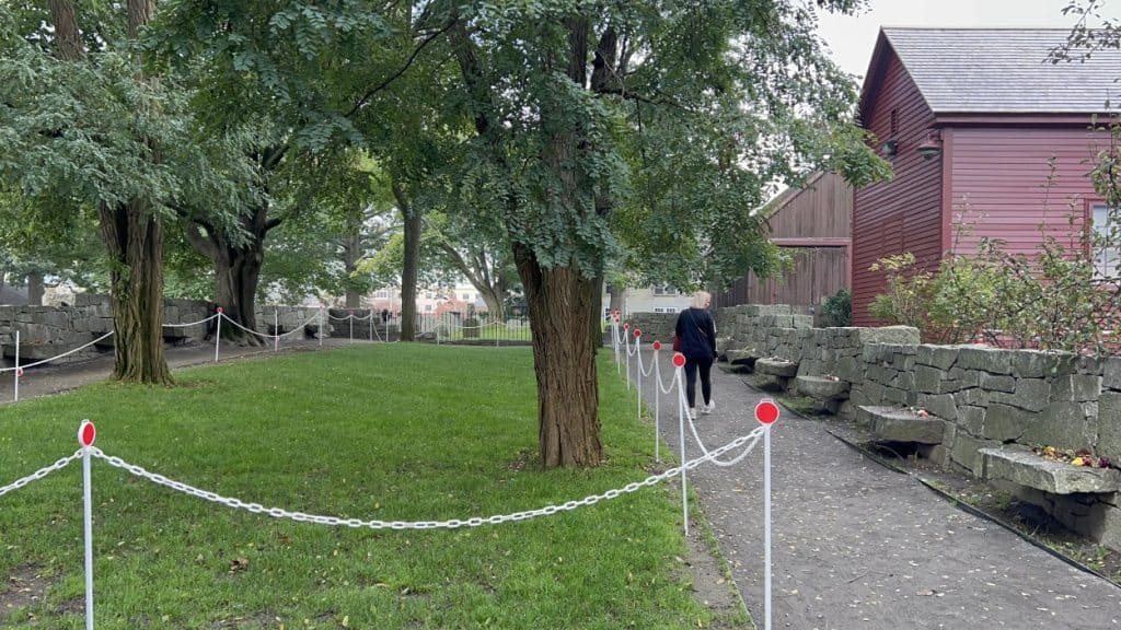 Salem in October - witch trials memorial stone benches