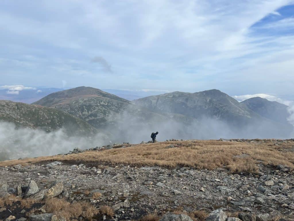 You can hike, drive, or take the train to the top of Mount Washington, New Hampshire