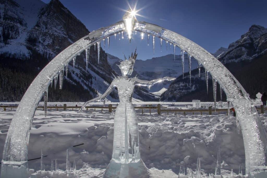 Ice sculpture at Banff SnowDays