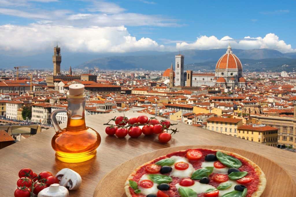 View of the cathedral in Florence, Italy