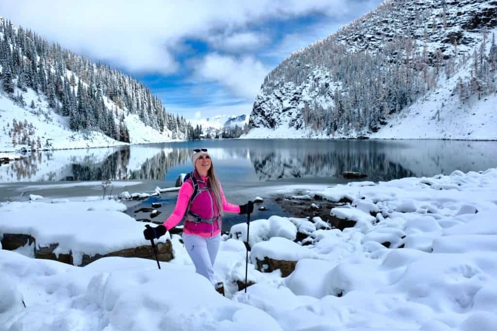 Popular activities in Banff National Park include snowshoeing
