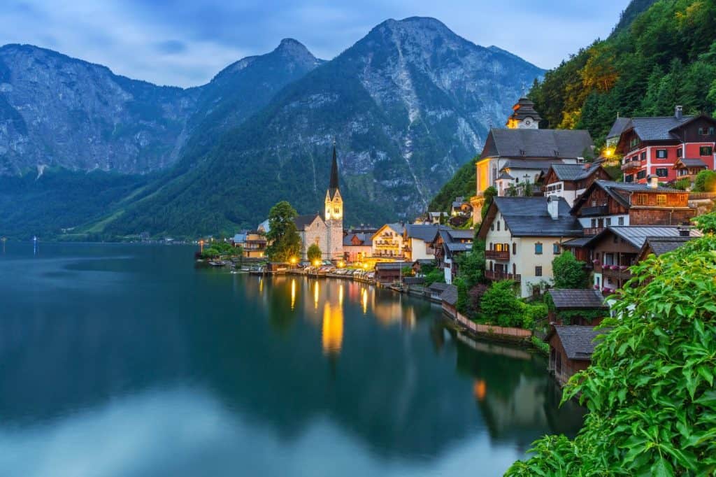 Hallstatt Village in the Alps