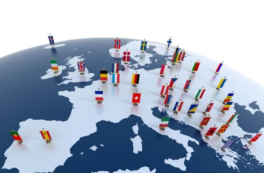 Map of European countries