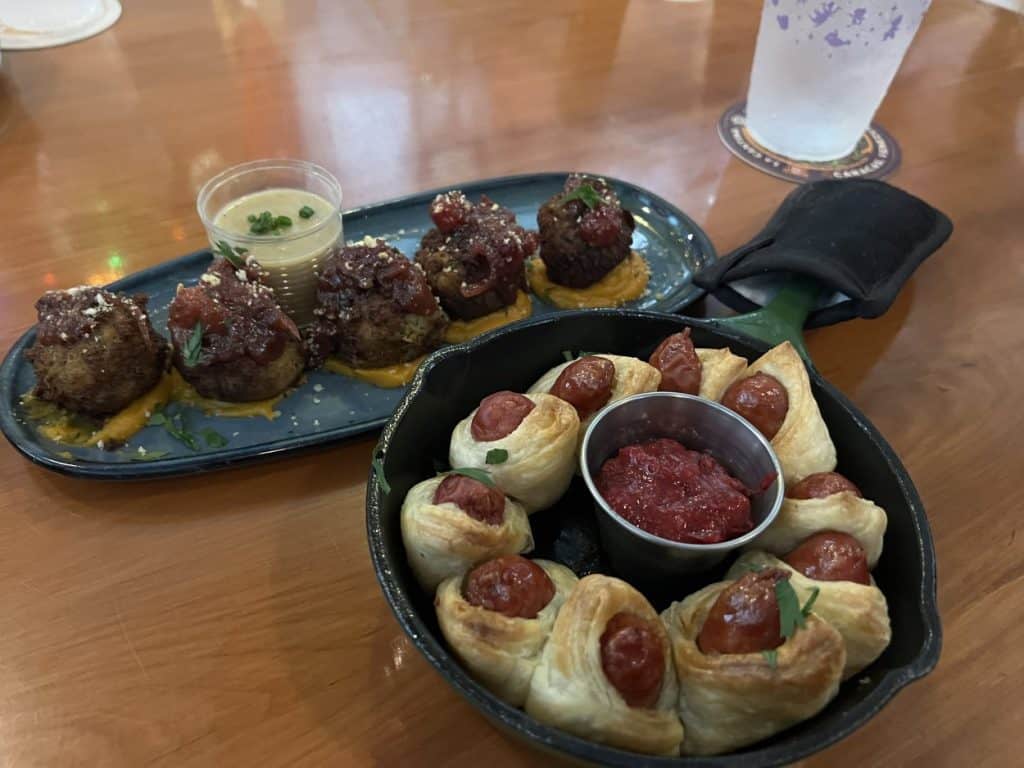 Disney Springs Hangar Bar menu at Christmas - Here We Come A-Croquetting