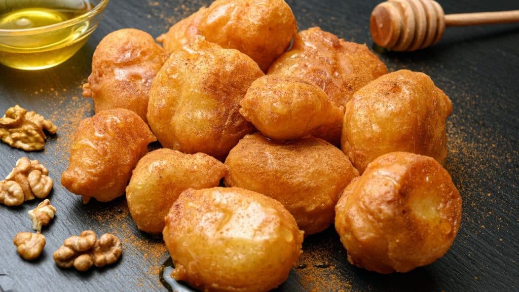 Loukoumades - fried Greek honey puffs
