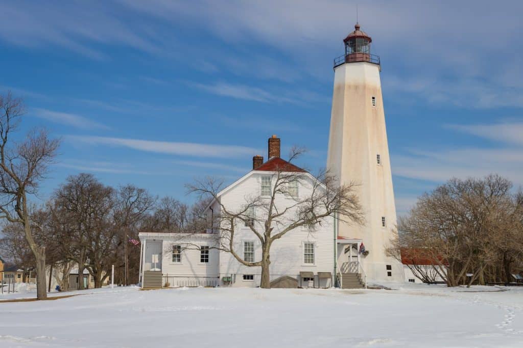 oldest operating lighthouse in the US - Sandy Hook Lighthouse