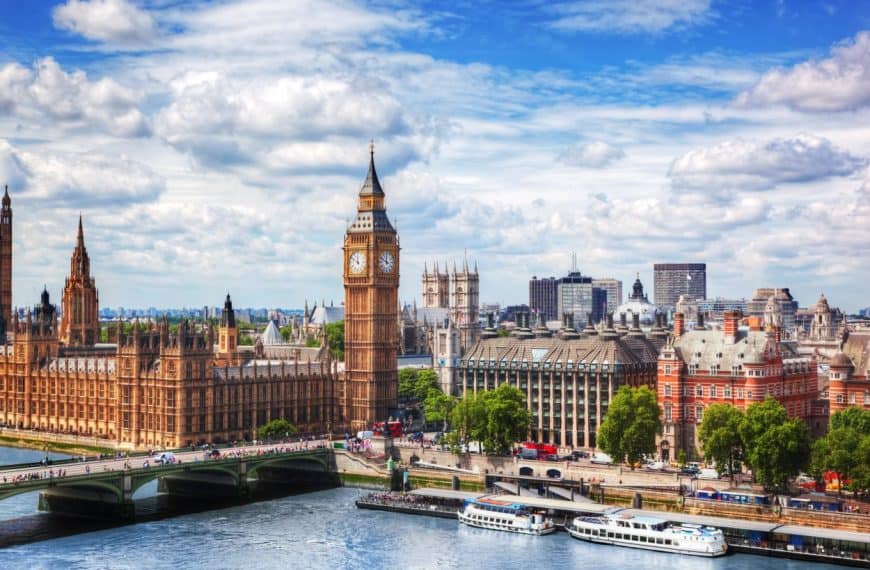 Aerial view of London