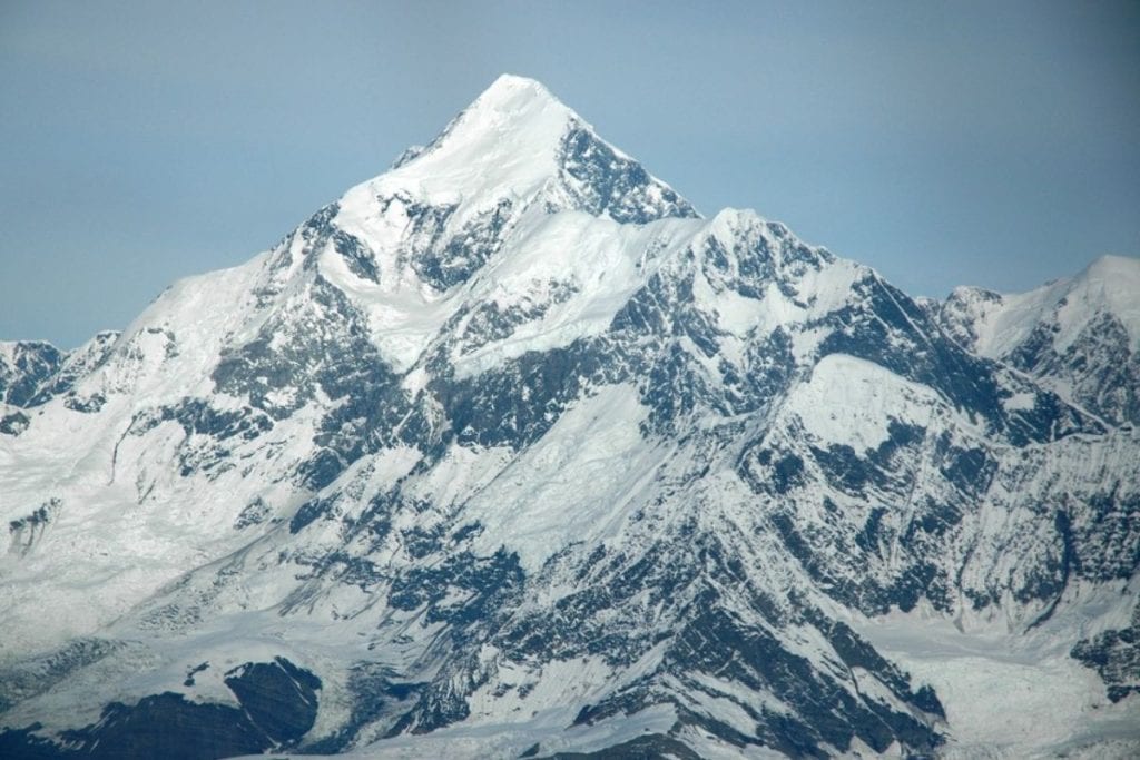 South face of Mount Saint Elias in Alaska