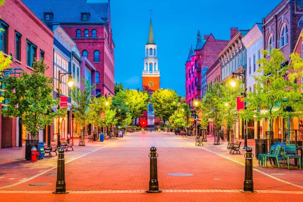Church Street in Burlington, VT