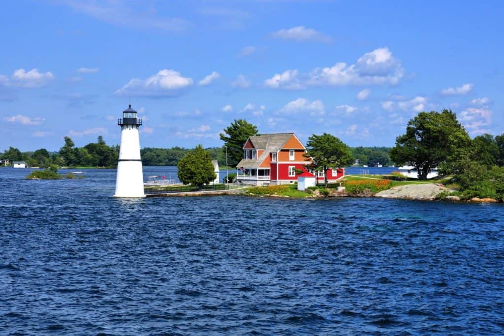 Rock Island Lighthouse State Park at Lake Ontario's outlet, the start of the St. Lawrence River